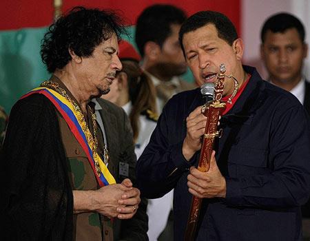Chavez Gaddafi bolivar sword