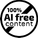 100% AI free content