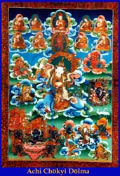 Achi Dharma Tara wt Retinues